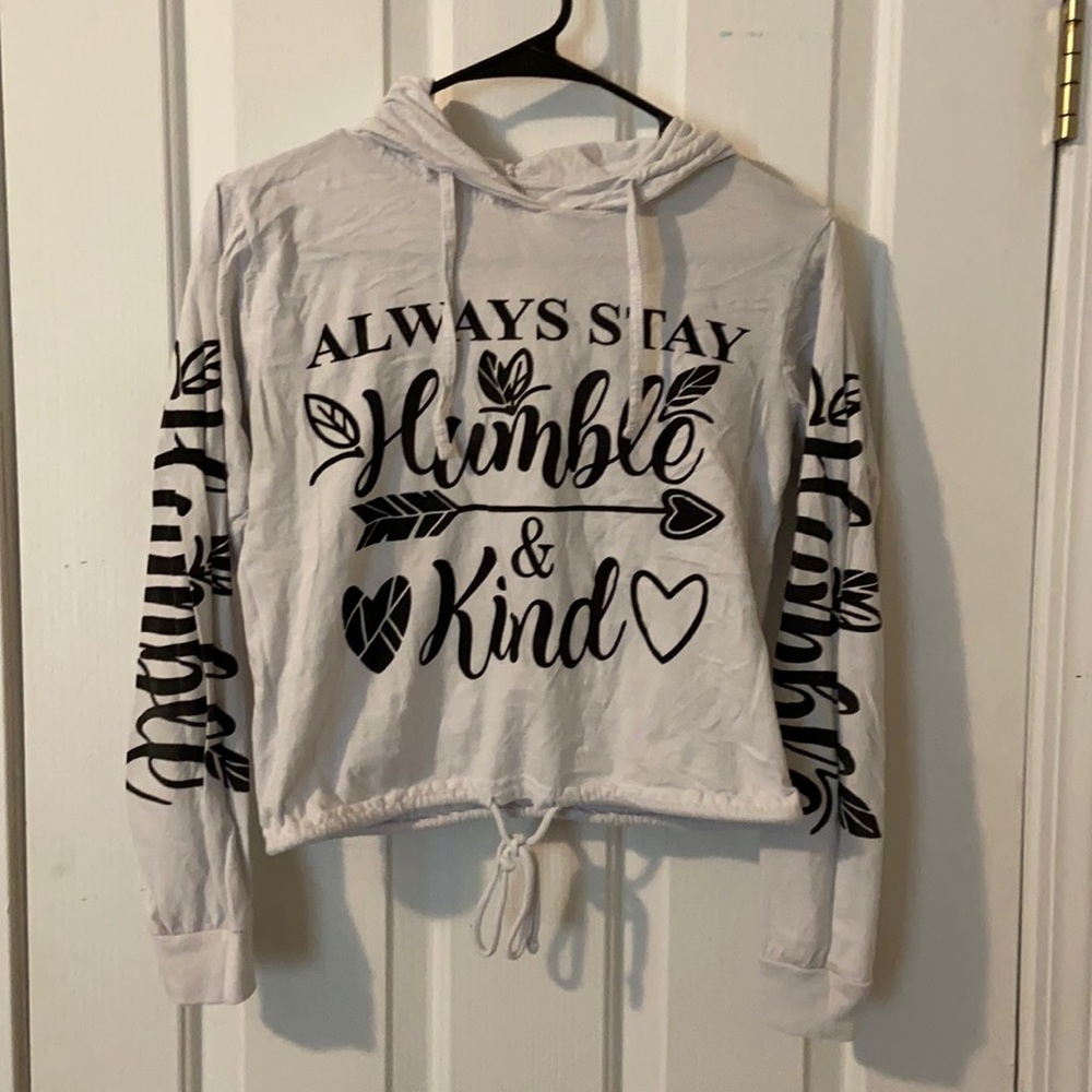 Black and white cropped long sleeve.